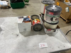 RIGID VF3500, 2- SHOPVAC 90398 TYPE AA, & 4-SHOPVAC 90304 TYPE U FILTERS