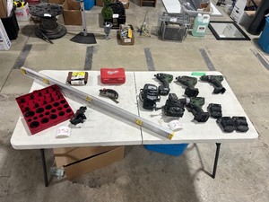 VARIOUS TOOLS & HARDWARE, HITACHI DRILLS BATTERIES & CHARGERS