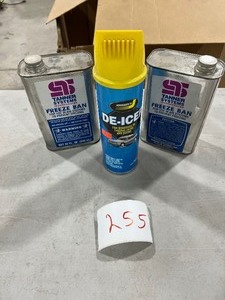 2 CANS OF FREEZE BAN, & 1 DE-ICER
