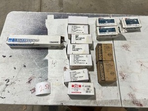 BELT FASTENERS & 12 BOXES OF 38 X 12 GALVANIZED CHISEL POINT STAPLES
