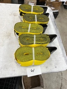 5) 4 X 30 WINCH STRAPS FLAT HOOK $125 VALUE
