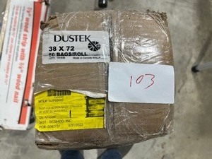 1 ROLL OF 50 DUST COLLECTION BAGS 38 X 72