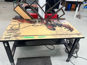60WX36DX 36H STEEL DESK W LAMINATE TOP W CUSTOM PRINT
