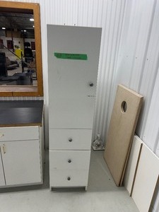 18 W X 71HX25D 1 DOOR, 3 DRAWER CABINET