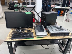 DESKTOP PC W 27 MONITER, MOUSE, KEYBOARD, BATTERY BACKUP, & EPSON PHOTO SCANNER