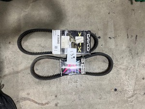 2 SNOWMOBILE BELTS