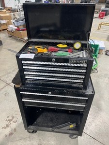CRAFTSMAN 46X27  4 DRAWER UPPER BOX, 2 DRAWER LOWER BOX ON CASTORS