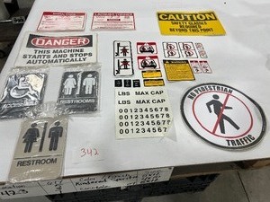 VARIETY OF WARNING SIGNS