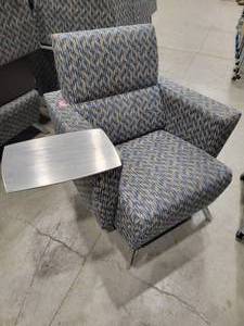 lot 14 image: Armchairs w Tablet Desk Attachment (539966) Lot of Nine