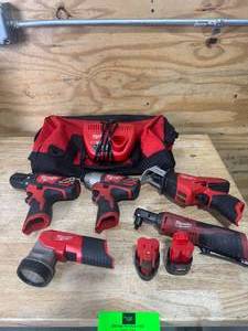 lot 11 image: MILWAUKEE 2498-25 M12 12V Lithium-Ion Cordless Combo Kit MSRP - C199