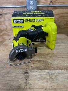 lot 22 image: RYOBI PSBCS02B ONE HP 18V Brushless Cordless Compact Cut-Off Tool (Tool Only) - A119