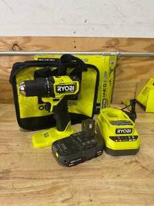 lot 23 image: RYOBI PSBDD02K2 ONE HP 18V Brushless Cordless Compact 12in. DrillDriver Kit - D139