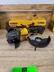 lot 31 image: DEWALT DCG418B FLEXVOLT 60V MAX Cordless Brushless 4.5 in. to 6 in. Small Angle Grinder with Kickback Brake - B269