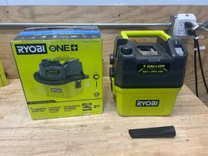lot 4 image: RYOBI ONE PCL733B 18V Cordless 1 Gal. WetDry Vacuum (Tool Only) - D79