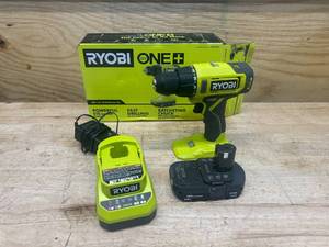 lot 5 image: RYOBI PCL206K1 ONE 18V Cordless 12 in. DrillDriver Kit with (1) 1.5 Ah Battery and Charger - C79