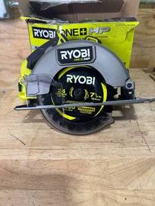 lot 82 image: RYOBI PBLCS300B ONE HP 18V Brushless Cordless 7-14 in. Circular Saw (Tool Only) - C129