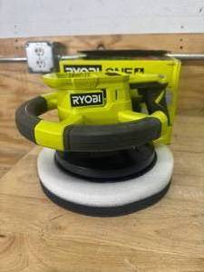 lot 137 image: RYOBI PCL465B ONE 18V Cordless 10 in. Variable Speed Random Orbit Buffer (Tool Only) - B60