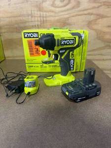 lot 149 image: RYOBI PCL235K1 ONE 18V Cordless 14 in. Impact Driver Kit with 1.5 Ah Battery and Charger - C59