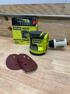 lot 66 image: RYOBI PCL406B ONE 18V Cordless 5 in. Random Orbit Sander (Tool Only) - C49.97