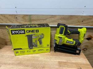 lot 67 image: RYOBI P321 ONE 18V 18-Gauge Cordless AirStrike Brad Nailer (Tool Only) - C139