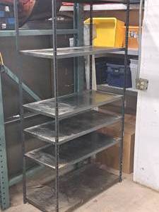lot 76 image: Metal Shelving Unit 6-shelf