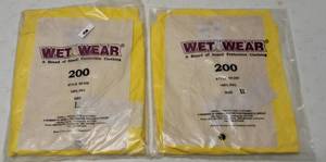 lot 9 image: Wet Wear 200  A Brand of Ansell Protective Clothing (1) Size Large (1) Extra Large (View Photos)