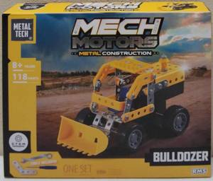 lot 22 image: Metal Tech Mech Motors - Metal Construction - Bulldozer - STEM Engineering (Tools Included)  (View Photos for More Details)