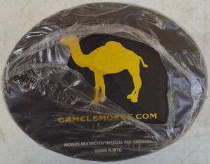 lot 38 image: CAMELSMOKES.COM Coasters - 2005 (Stack in Original Plastic)