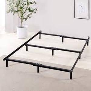 lot 16 image: Zinus Compack King Black Metal Bed Frame Customer Returns See Pictures