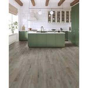 lot 24 image: 20 Boxes of TrafficMaster Light Gray Oak Plank 4 MIL x 6 in. W x 36 in. L Water Resistant Peel and Stick Vinyl Plank Flooring (36 sq. ft.case) Customer Returns See Pictures
