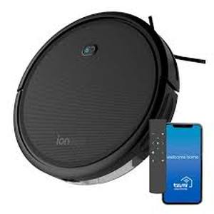 lot 26 image: Tzumi Ion Robotic Vacuum Cleaner Wi-Fi Connected Self-Charging Controlled Via Mobile App or Voice Activated 14.4-Volt Customer Returns See Pictures