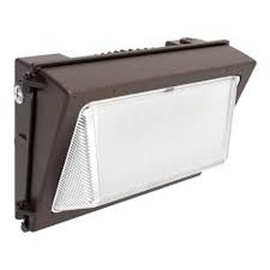 lot 36 image: Commercial Electric 400-Watt Equivalent, Integrated LED Bronze Dusk to Dawn Wall Pack Light, 3000K-5000K  Customer Returns See Pictures