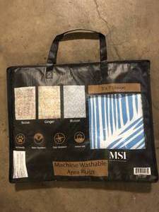 lot 8 image: MSI Machine Washable Area Rug  Customer Returns See Pictures