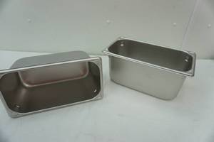 lot 1 image: lot of 2 stainless steel steam table 13 pan 6 deep