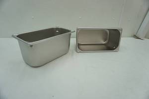lot 2 image: lot of 2 stainless steel steam table 13 pan 6 deep