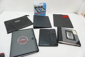 lot 21 image: Puzzle Stow & Go, photo album, variety of folders and folios