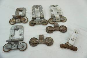 lot 83 image: vintage rollers for sliding door