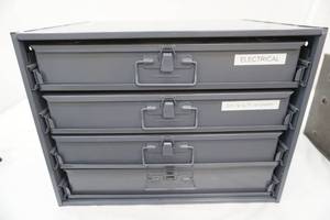 lot 146 image: four drawer metal storage cabinet