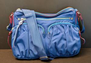 lot 55 image: MZ Wallace Blue Nylon Crossbody Purse