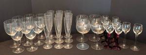 lot 99 image: Assorted Wine Glasses and Flutes