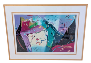 lot 13 image: House on a Two Way Street Large Framed Print by Mary Ann Sears