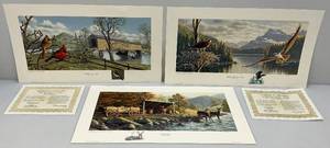 lot 1 image: 14 12 x 26 Unframed Frank Mittlstadt Prints Including The Old Clarence - Bridge (COA) Building The Future Osprey (COA) & Jacobs Wagon
