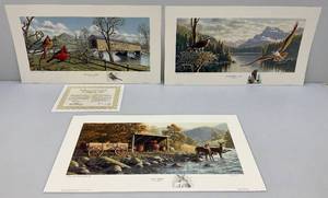 lot 24 image: 14 12 x 26 UnFramed Frank Mittlstadt Prints Including The Old Clarence - Bridge (COA) Building The Future Osprey & Jacobs Wagon Overall Paper Size