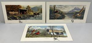 lot 40 image: 14 12 x 26 UnFramed Frank Mittlstadt Prints Including The Old Clarence - Bridge (COA) Building The Future Osprey & Jacobs Wagon