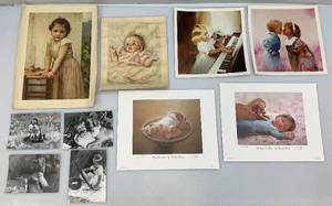 lot 55 image: Misc. Unframed Child Prints Including Signed ZOLAN Limited Edition Prints 11 34 x 16 Largest Print Size