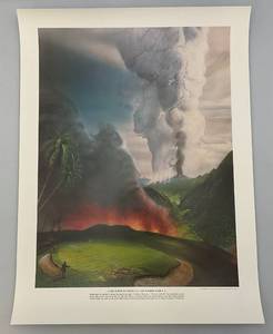 lot 60 image: 1976 Unframed Loyal H. Chapman Golf Print No.8 Mauna Pele Country Club Print 18 x 24 Sheet Size