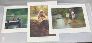 lot 71 image: Unframed Pencil Signed ZOLAN Limited Edition Prints 476880 (Overall Paper Sizes 21 x 25, 22 x 28 & 22 x 30 (In Protective Sleeve)
