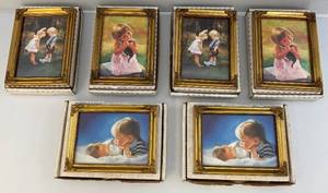 lot 95 image: Misc. ZOLAN  Children Themed Miniature Collectors Framed Prints (New Old Stock)