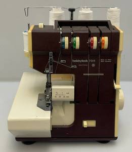 lot 102 image: Vintage Calanda Hobbylock 796 Home Overlock Serger Made In Japan (Needs Cord)