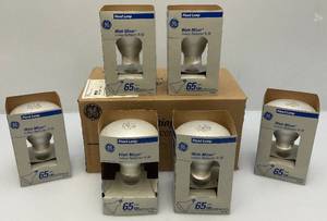 lot 107 image: Case Of 6 GE Incandescent Lamps Watt Miser Indoor Reflector R-30 65 Watts (NIB)